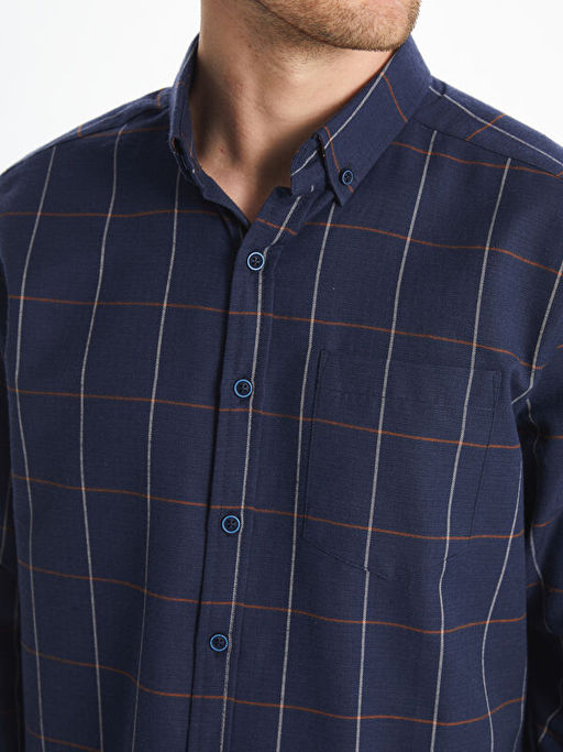 Regular Fit Uzun Kollu Ekose Erkek G?mlek