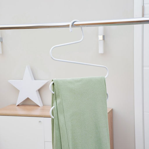 Цена за 2 шт. Вешалка для брюк и юбок «Змейка», 33×34 см, МИКС