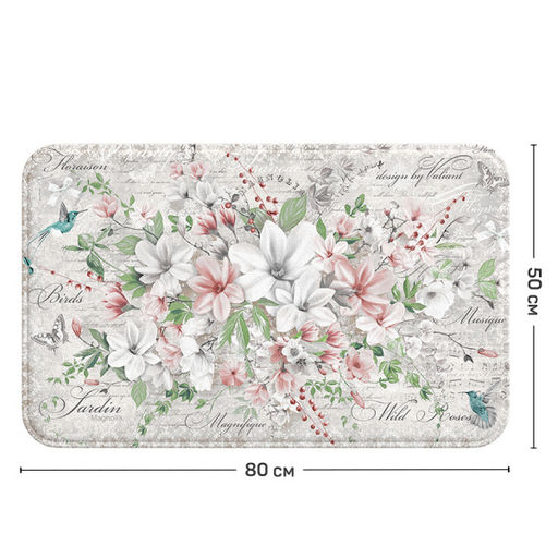 VAL JR-P-58 Коврик для ванной комнаты, 50*80*1.5 см, мягкая основа, JARDIN, шт - Valiant фото 6