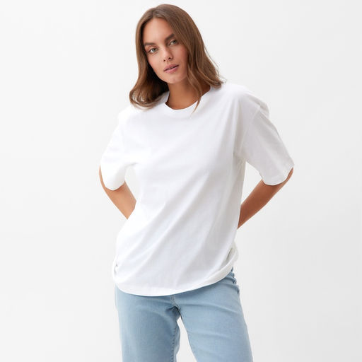 Футболка женская KAFTAN: Basic line, белая, размер 40-42