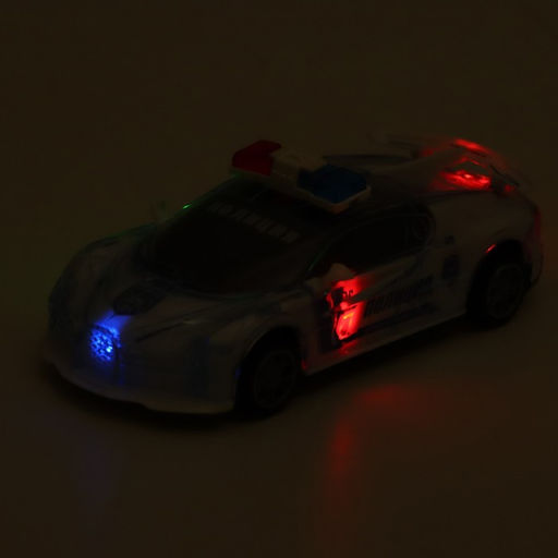 Машина инерционная Crazy race, полиция, русская озвучка, свет, цвет белый - Автоград фото 4