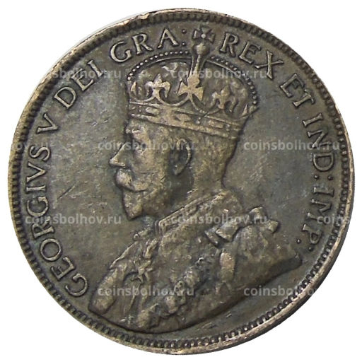 Монета 1 цент 1918 года Канада