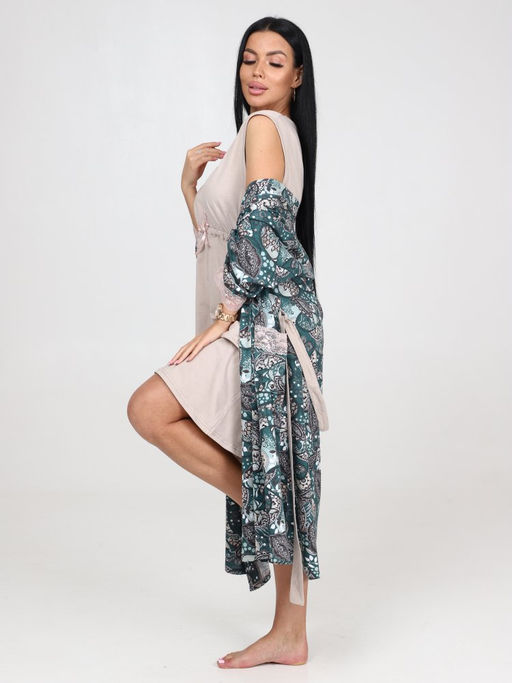 96 ЖЕНСКИЙ КОМПЛЕКТ ДВОЙКА (Зелёный (огурцы)) - А-дина фото 4