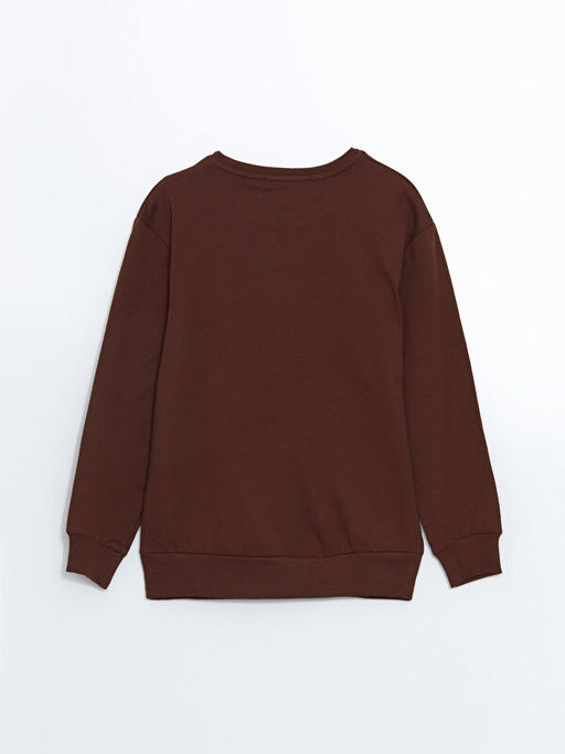 Bisiklet Yaka Bask?l? Erkek ?ocuk Sweatshirt - Waikiki фото 3