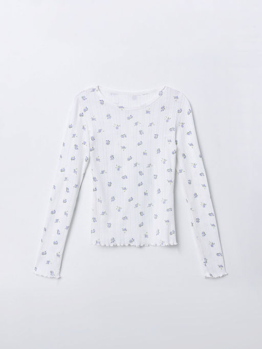 Комплект домашний женский белый с цветочным принтом - Mark formelle фото 4