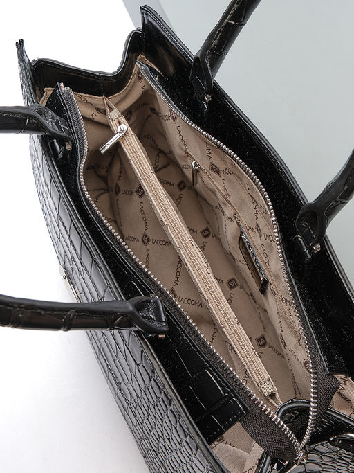 LACCOMA сумка НИ8099-черный натуральная кожа хлопок