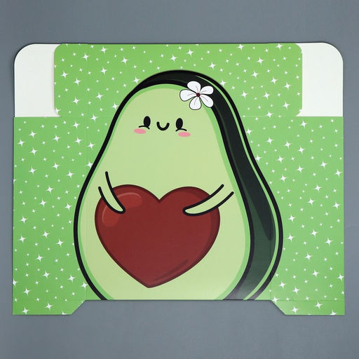 Коробка подарочная складная, упаковка, «Авокадо», 25×25×10 см