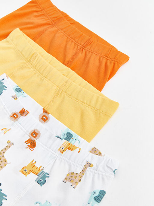 Beli Lastikli Bask?l? Erkek Bebek Boxer 3l? - Waikiki фото 3