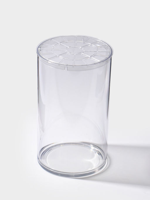 Ваза для цветов с крышкой «Альваро», 25×15 см, пластик, прозрачная