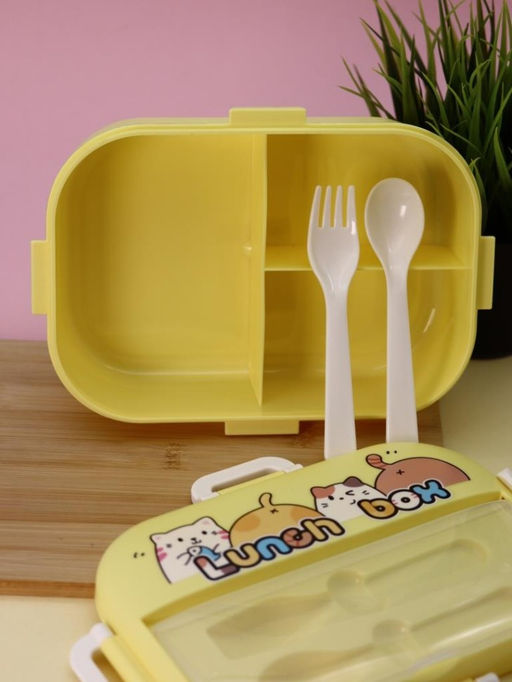 Ланчбокс Cat family, yellow (1400 ml)
