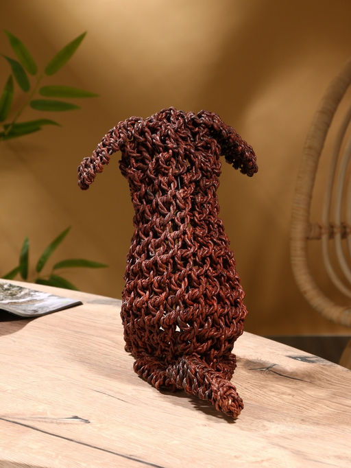 Сувенир плетёный «Собака», 33×26×33х см, сиграсс, тёмный