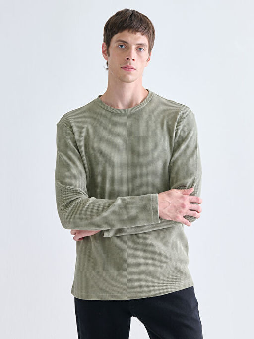 Bisiklet Yaka Erkek Sweatshirt