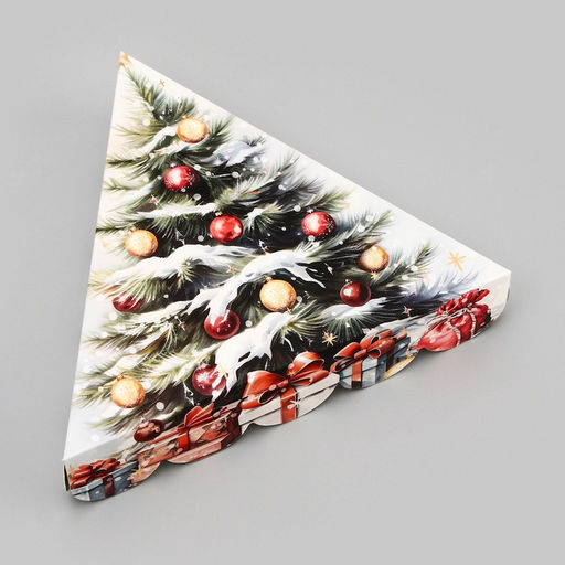 Цена за 5 шт. Коробка для печенья, «Новогодняя Ёлка», 18×18×4 см, Новый год