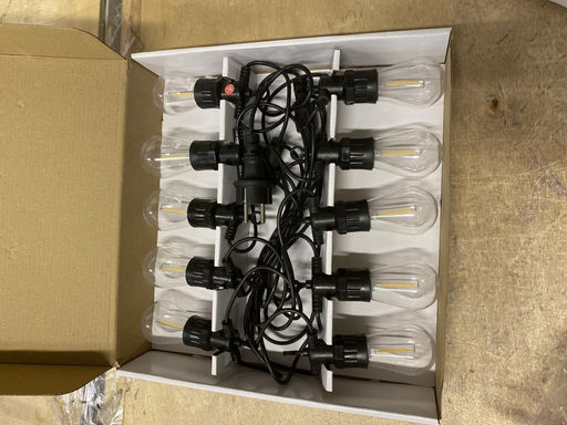 Гирлянда 5 м с насадками Лампочки, IP44, УМС,10 LED, свечение тёплое белое, 220 В - Super bat фото 4