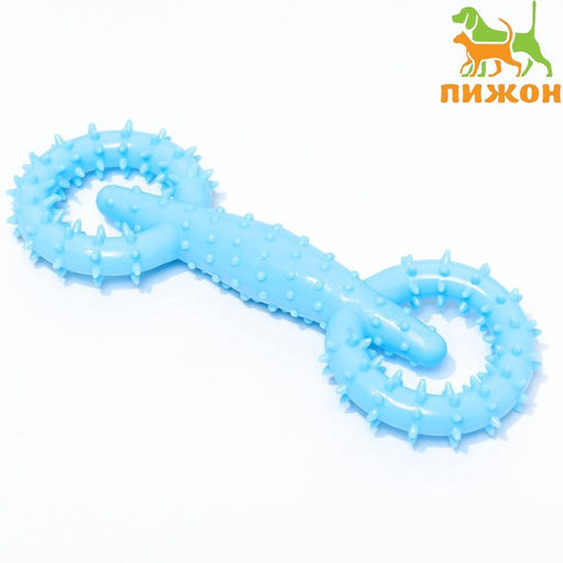 Игрушка для собак Мотор, TPR, массажная, 16 х 5,8 см, голубая