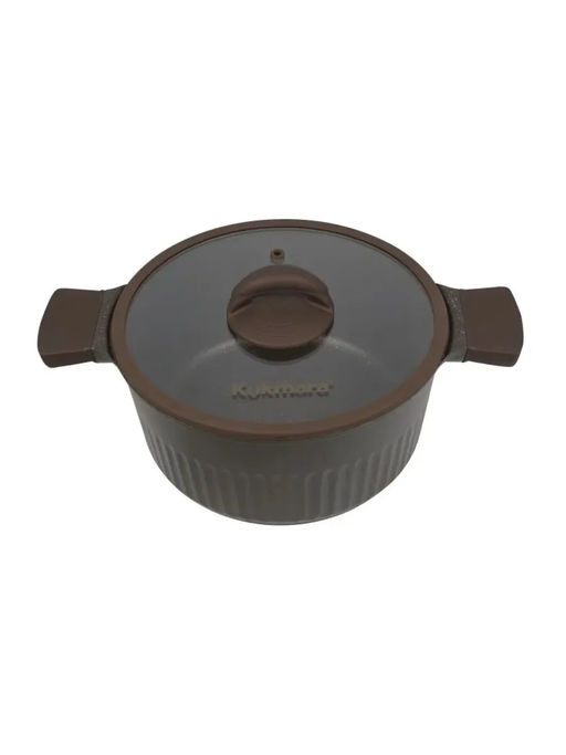 Кастрюля 4,2л со стеклянной крышкой, АП линия "Stella" (mokko) ксм42а