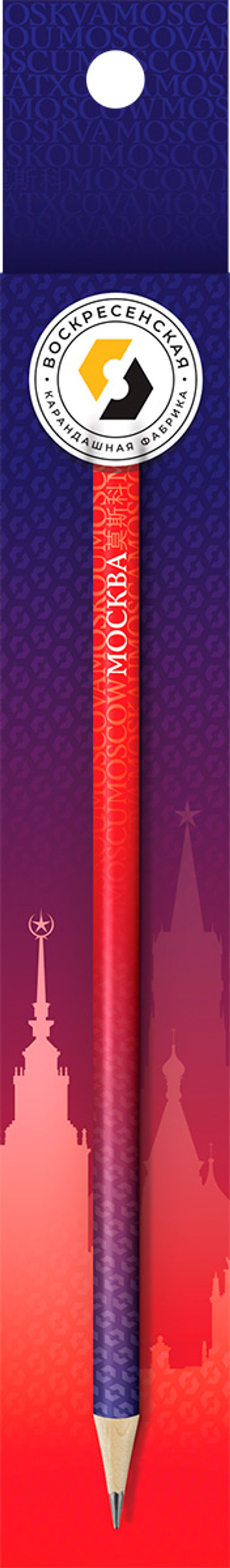 ВКФ Мой любимый город SUV-040 Карандаш графитный заточенный ТМ (HB) 4 шт. Москва