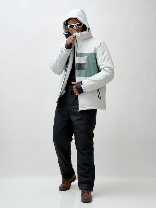 Горнолыжный костюм мужской зимний белого цвета 370Bl - Leifensh фото 21