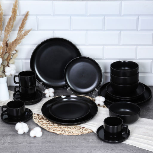 Столовый набор 20 предметов black / 20/3500 /уп 2/ Черный - ГалеонТрейд фото 2