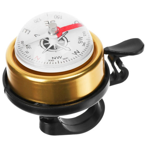 Звонок велосипедный Dream Bike, ударный, с компасом, цвет золотой  фото 3