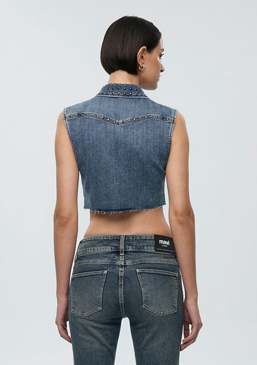Tibby Iconic Z?mbal? Z?mparal? Indigo Mavisi Jean Yelek фото 4