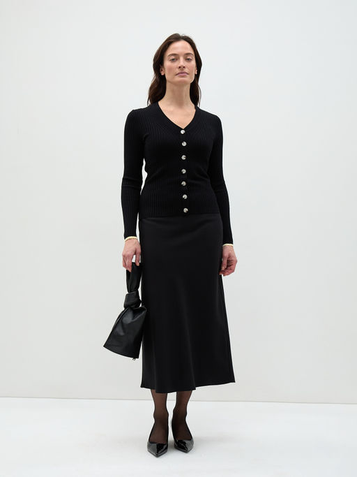 Conso/KPL 240728 - black/yellow Кардиган женский