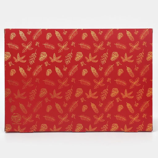 Цена за 5 шт. Коробка для капкейка «Новый год: Золото», 23×16×11.5 см