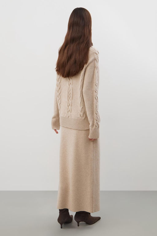 ЕВ 30294/ш/светло-бежевый меланж джемпер жен