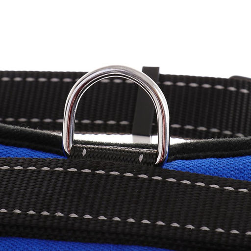 Шлейка К7 мягкая светоотражающая, размер S, ОГ 44-55 см, вес 5-9 кг, синяя - Пижон фото 4