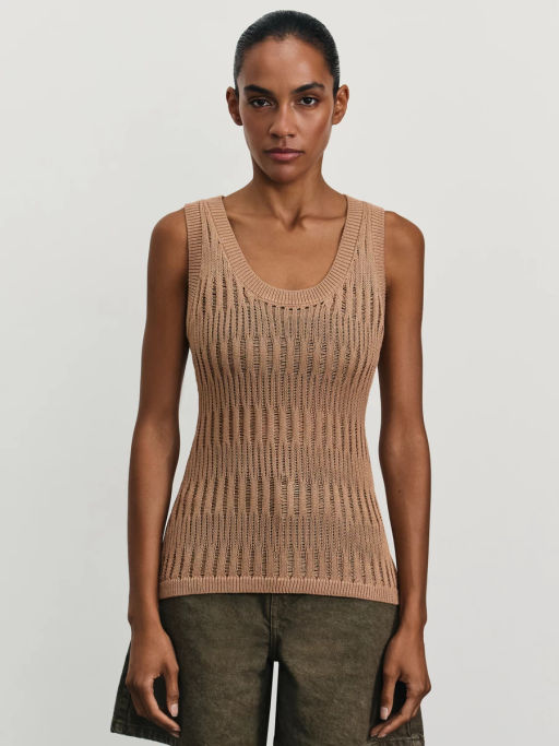 Майка ажурной вязки из вискозы / Zarina  фото 3