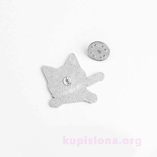 Брошь-значок Опасный кот - Купи слона фото 2