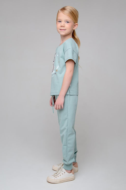 КР 301912/голубой прибой фуфайка (футболка) для дев