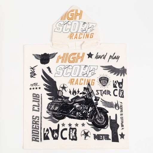 Полотенце-пончо детское махровое Крошка Я Racing 60*120см, 100% хлопок, 300гр/м2  фото 20