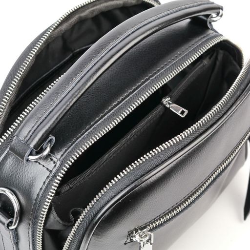 Женская кожаная сумка 77-220 Блек - Cidirro фото 4