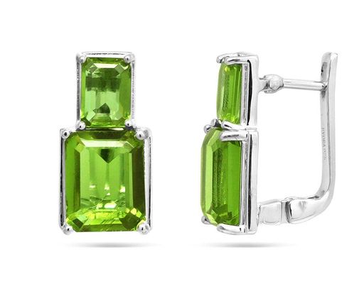 Серьги из серебра султанит, Канада
