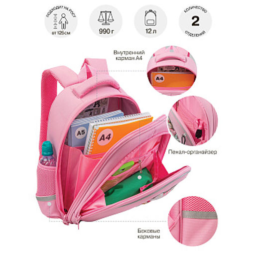 RAz-686-2 Рюкзак школьный с картхолдером на держателе - Grizzly фото 16