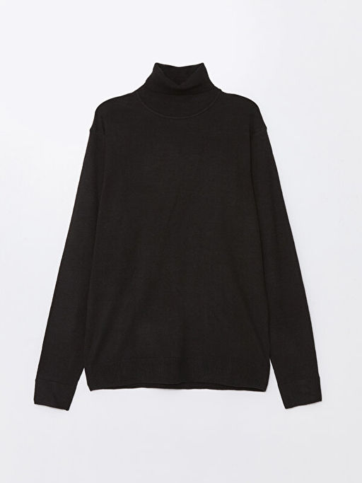 Bal?k?? Yaka Uzun Kollu Erkek Triko Kazak