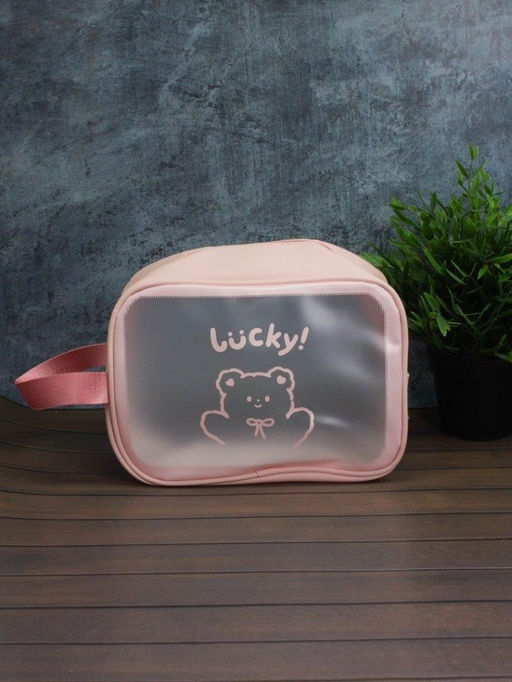Косметичка "Lucky bear", pink (18х25х11 см)