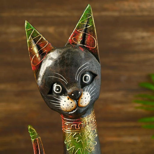 Сувенир «Кошка», 13×7×80 см, дерево