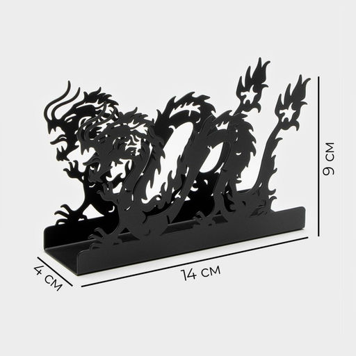 Цена за 2 шт. Салфетница Magistro «Дракон», 14×4×9 см, чёрная