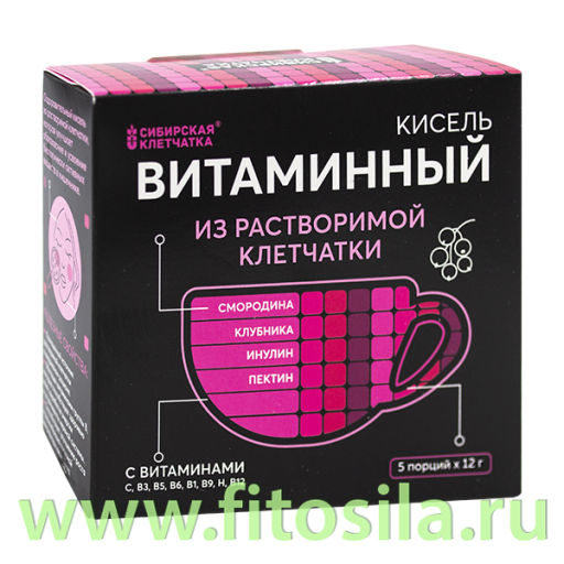 Кисель "Витаминный" 5 пак х 12 гр Сибирская клетчатка