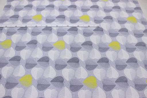 Рогожка Геометрические листочки, ш.1.5м, хлопок-100%, 160гр/м.кв - Купава фото 3