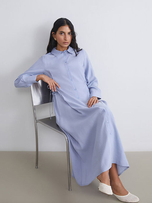 Modal Kar???ml? G?mlek Elbise