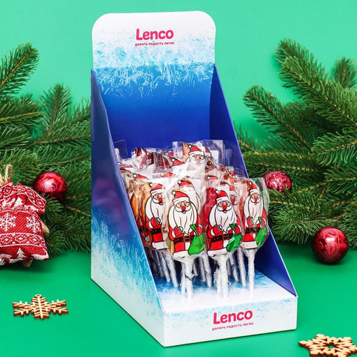 Цена за 4 шт. Карамель леденцовая новогодняя Дед Мороз, 17 г