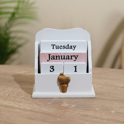 Сувенир вечный календарь, 11.56.512 см, дерево, белый - Simaland фото 2