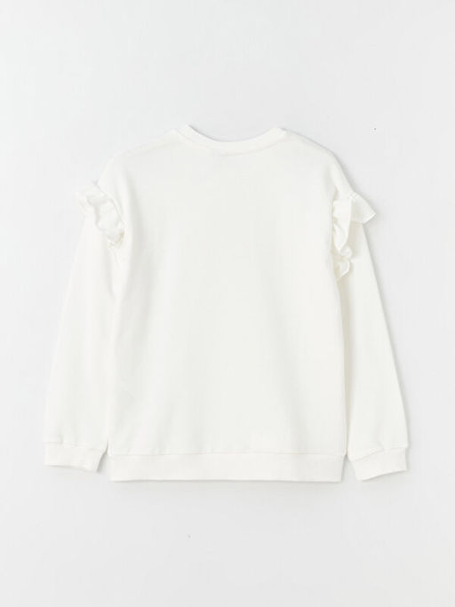 Bisiklet Yaka Elsa Bask?l? Uzun Kollu K?z ?ocuk Sweatshirt - Waikiki фото 3