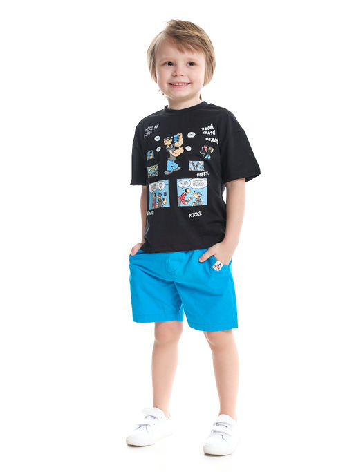 Шорты хлопковые однотонные детский сад UD 7824 красный - Mini maxi фото 7