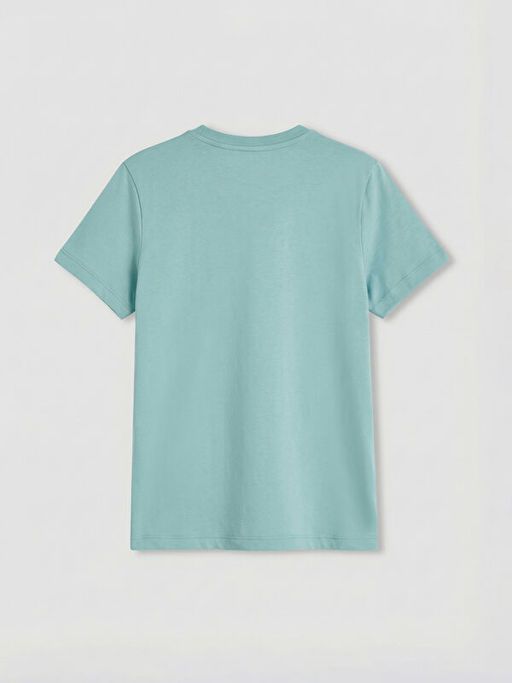 Bisiklet Yaka Bask?l? Erkek ?ocuk Ti??rt