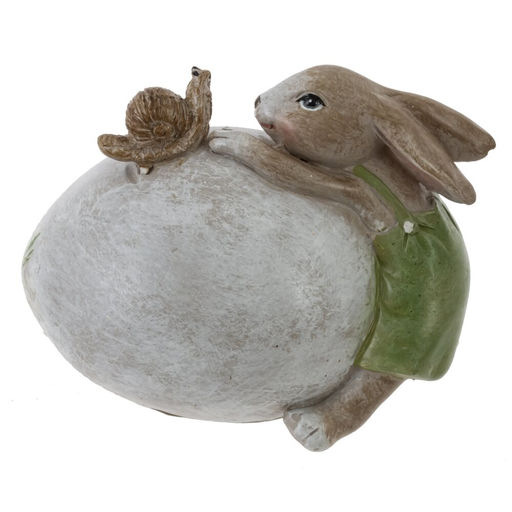 Фигурка декоративная "Заяц с яйцом", L8 W5 H6,5 см