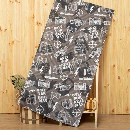 Полотенце Only for real man 70х146 см, 100% хлопок 160гр/м2